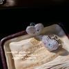 Margaret Rainbow Gemstone Earrings, Palatial, 18K Gold Duobao Thistle Color Treasure Zircon Ring Plated
