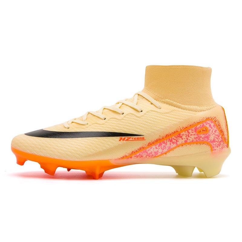World Cup High-top Football Shoes Tf Broken Nails Seamless Fly-woven Socks Shoes Men's and Women's AG Nails Training Shoes