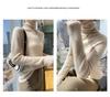 Women's 35% Cashmere Seamless Turtleneck Sweater - Versatile Knit Pullover