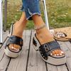 2025 New High Quality Thick Bottom Slope Heel Sandals Summer Fashion Comfortable Versatile Sandals