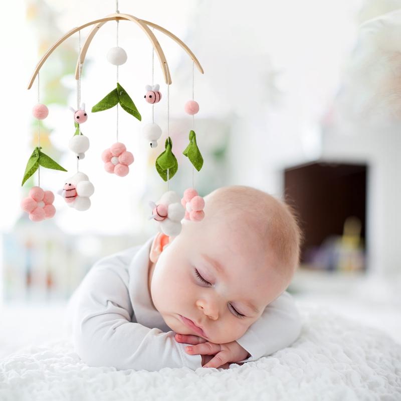 Baby Mobile Rattles Toys 0-12 Months For Newborn Crib Crochet Animal Bed Bell Toddler Rattle Carousel For Cots Kid Musical Toys