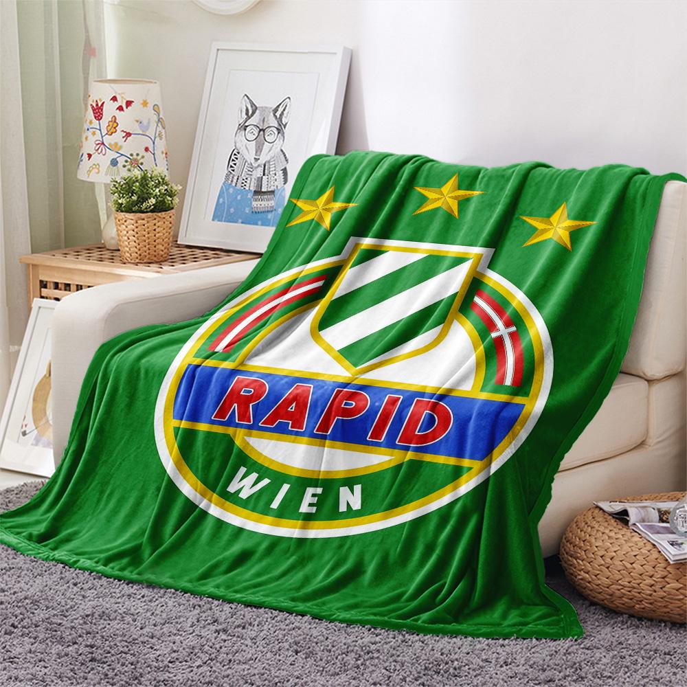 SK Rapid Wien Flannel Blanket, High Quality Comfortable for All Seasons, Home Decor, Warmth and Comfort