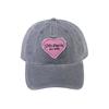 Retro Washed Cotton Letter Embroidered Cap Women Baseball Cap Casual Sun Protection Hat Hip Hop Dad Hat Y2K Pink Love Heart Caps