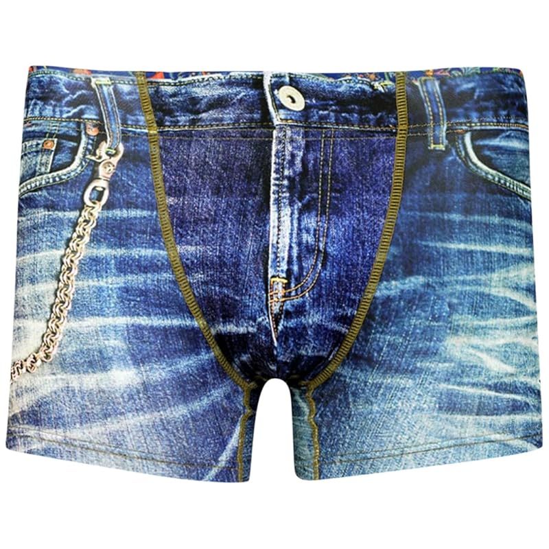 

[DARK SHINY (Dark Shiny)] mens boxer shorts Denim Denim (M, blue)
