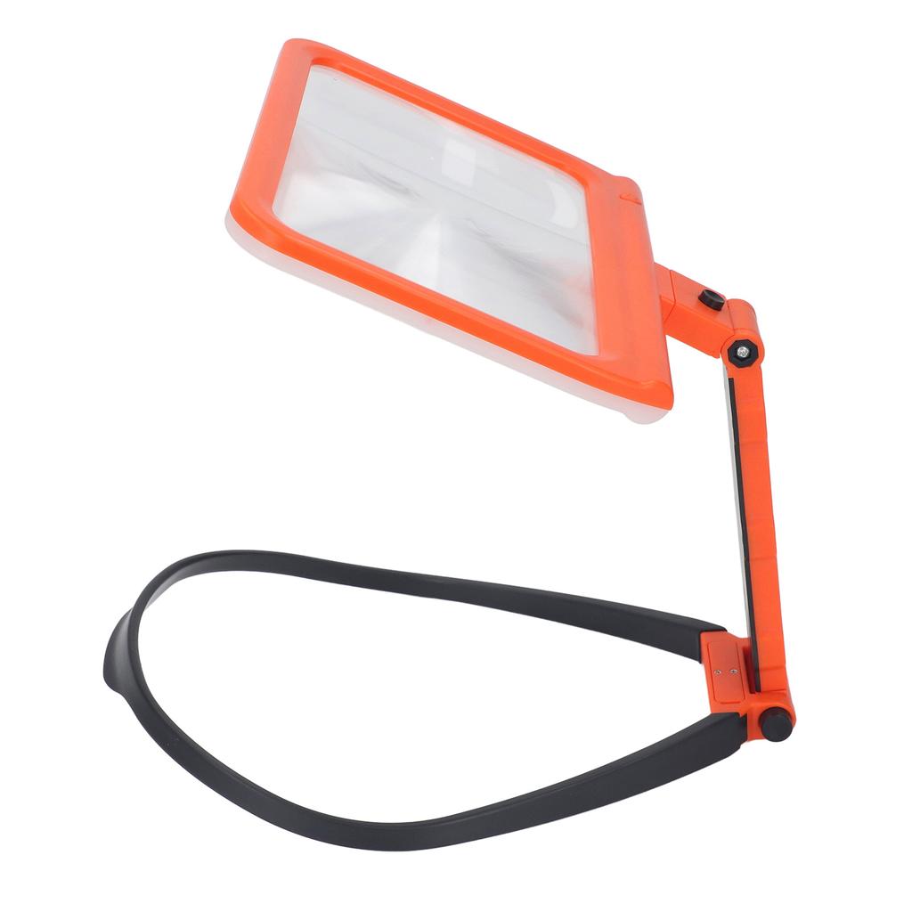 Neck Wear Full Book Page Magnifier with 48 LEDs Light Handheld Desktop Magnifier for Reading