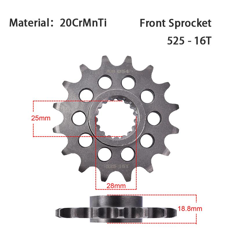 525 Chain 15T/16T/17T Front 44T/45T Rear Sprocket For BMW F750 GS 2018-2024 F800 F850 GS Adventure 2018-2023 F900 R XR 2020-2024