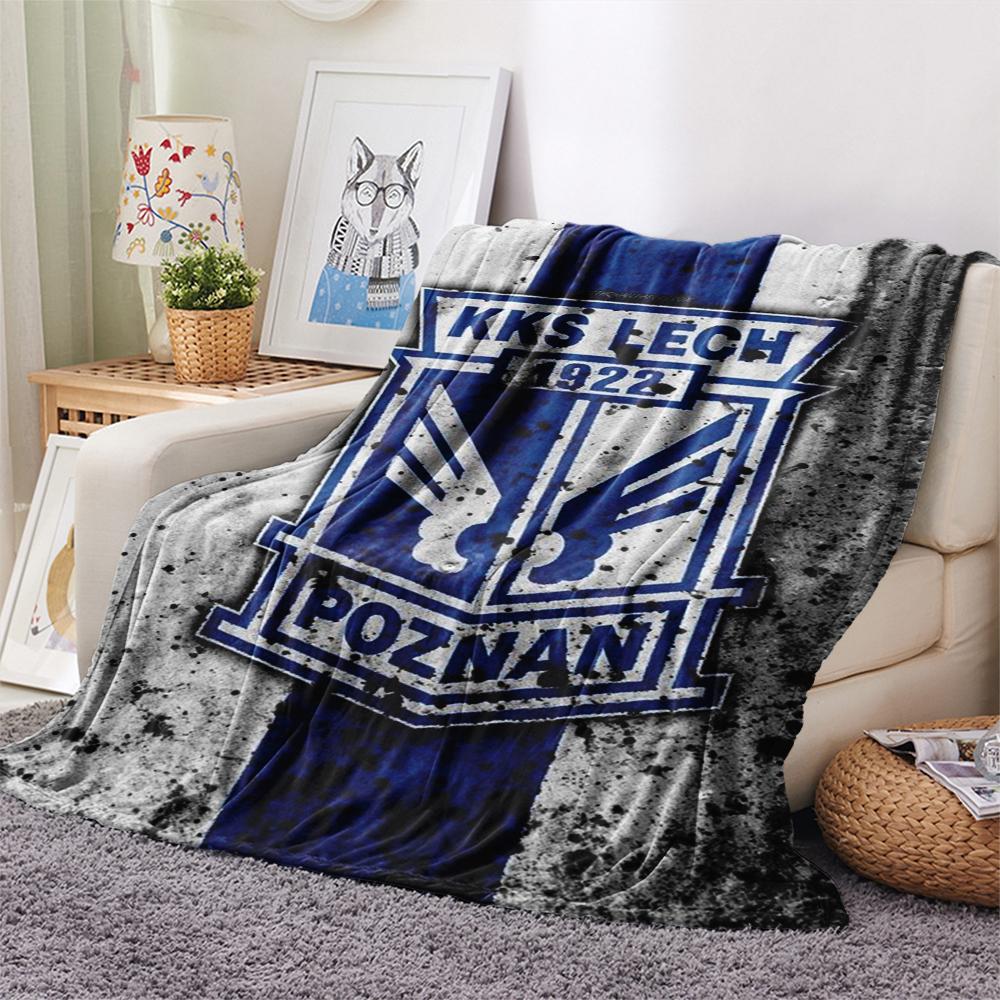 Kks Lech Poznan Print Flannel Blanket, High Quality Comfortable for All Seasons, Home Decor, Warmth and Comfort, Perfect for Christmas Gifts60