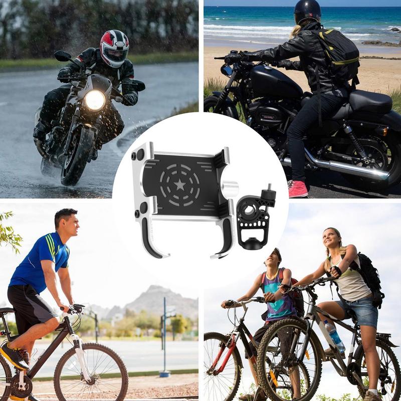Motorcycle Phone Mount Motorcycle Cellphone Mount Adjustable Smartphone Cradle High-Speed Secure Lock Cycling Accessories For