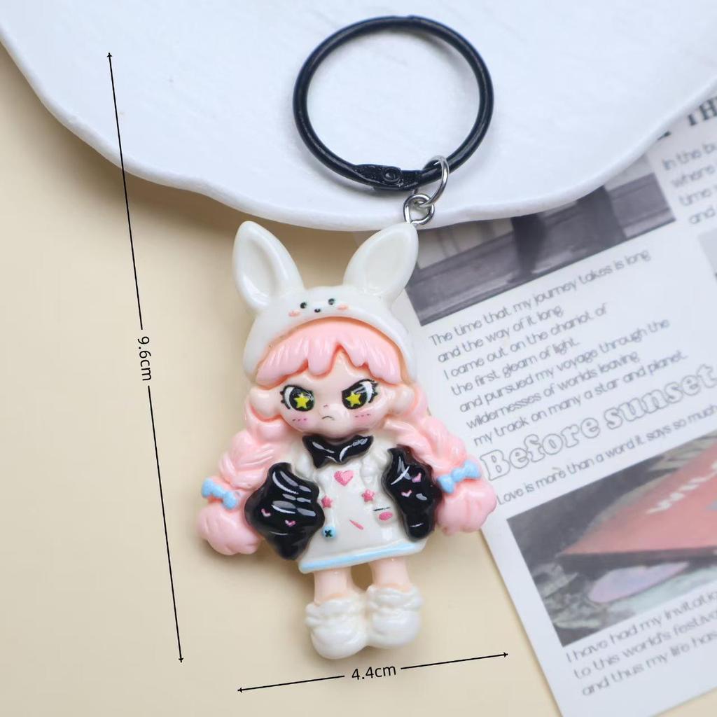 Dora Cartoon Dress-up Keychain Pendant - Backpack Charm Accessory for Couples and Best Friends