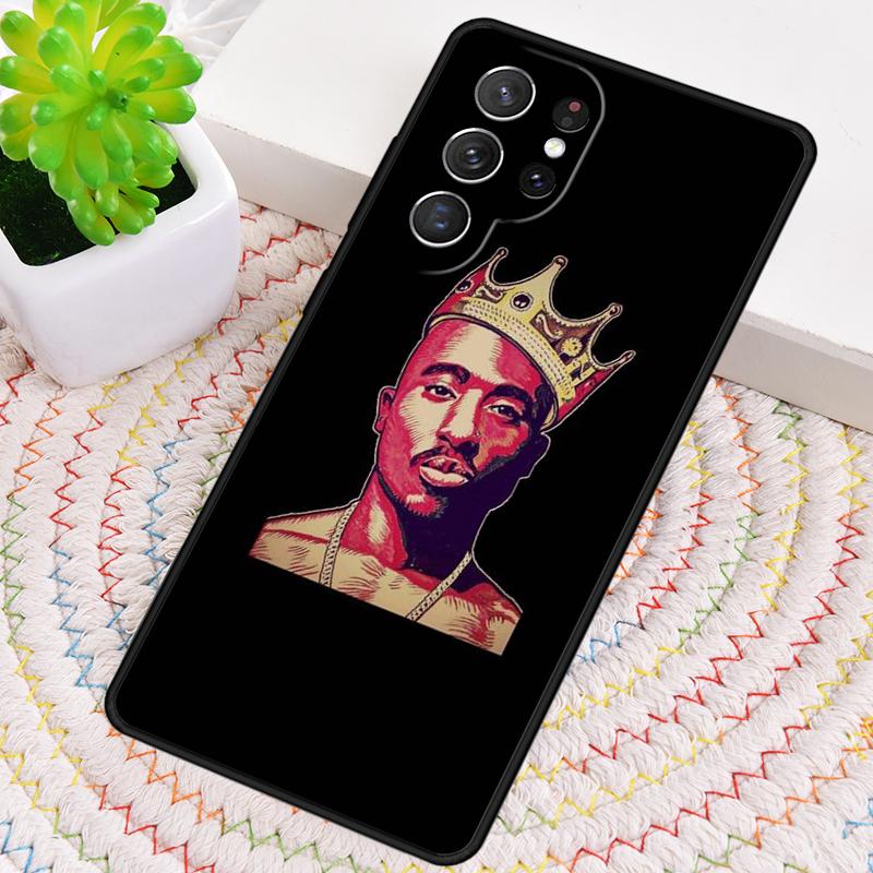 2pac tupac Crown 2 pac Phone Case for Samsung Galaxy note 10 pro S26 Ultra S23 S24 FE S25 S21 S22 PLUS shockproof Cove