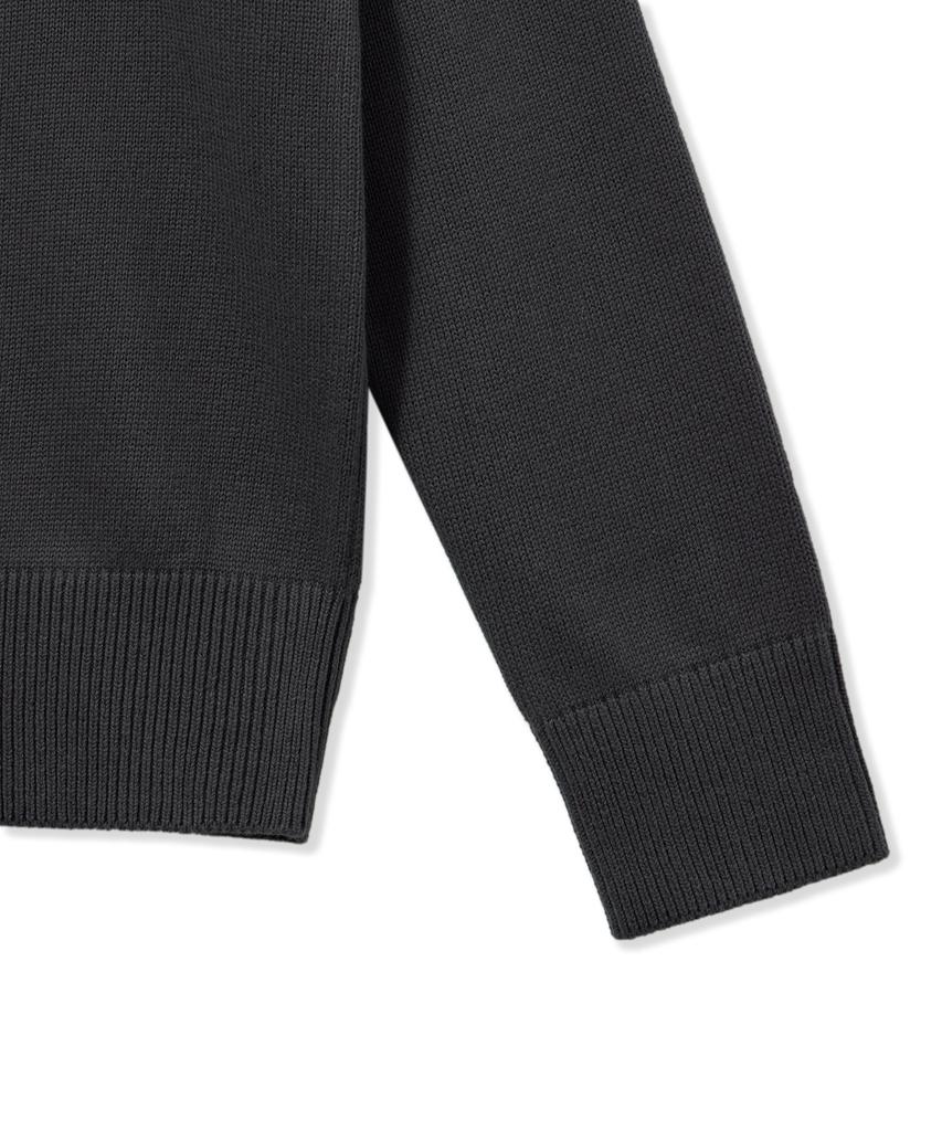 USPOLOASSN Plain Half-Zip Knit_Deep Gray
