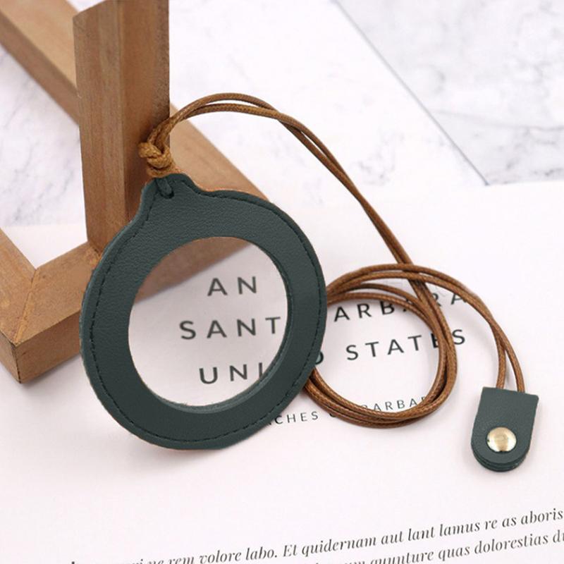 

Neck Wear Міні-збільшувальне скло зі шкіряним тримачем Портативна лупа та іграшки для дослідження природи для огляду Читання карт зелений