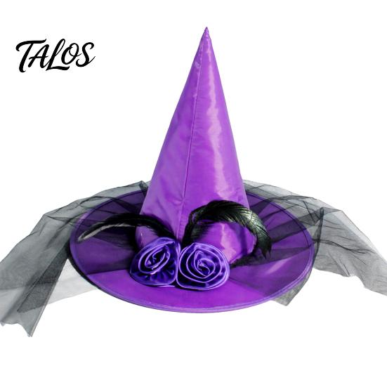 Decorative Wizard Hat Halloween Witch Hat, Adult Kids Cosplay Cone with Spider Black Web Star Decor, Gothic Party Costume Prop, Trick or Treat