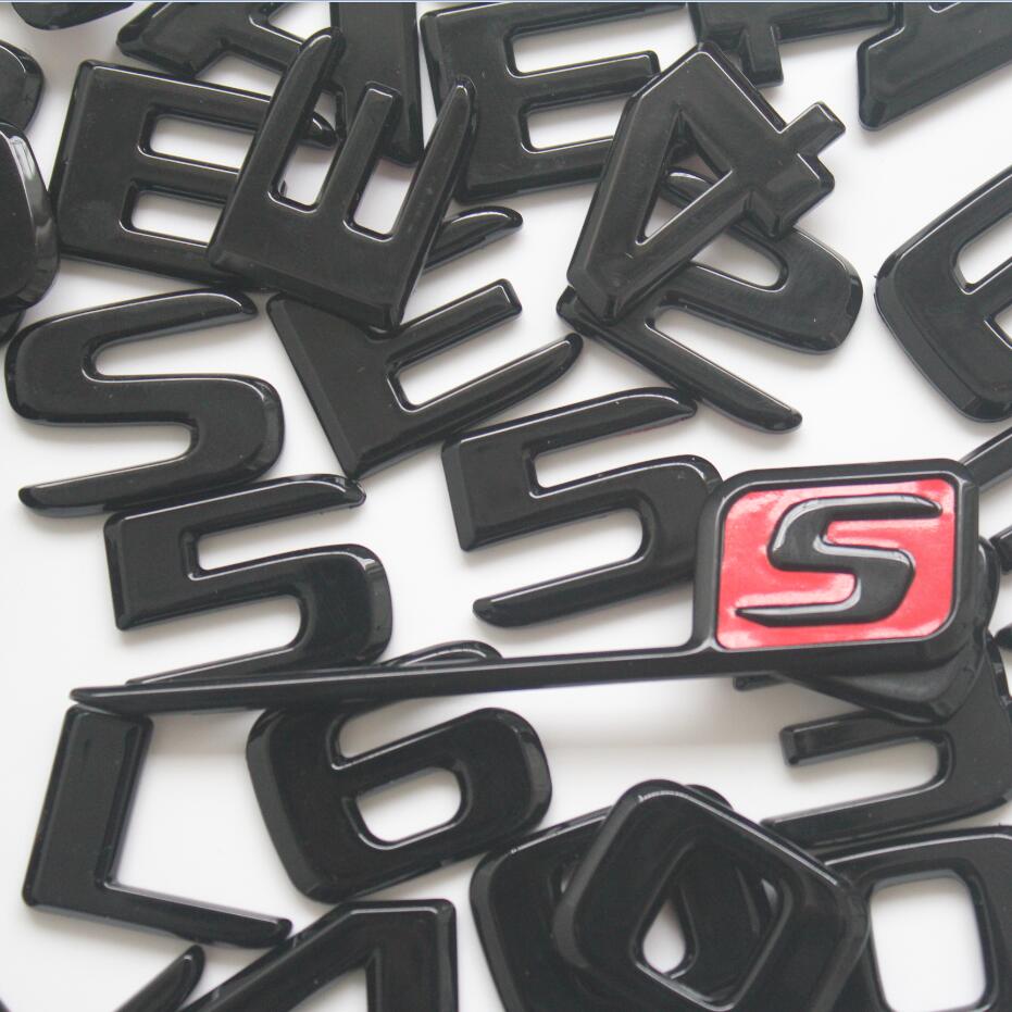 Gloss Black For Mercedes Benz W204 W205 W206 C43 C63 S AMG C200 C220 C250 C300 C350 C320 C400 C500 4MATIC Emblems Badges