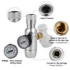Upgraded Mini Co2 Charger(two-stage), 0-60 PSI Beer Co2 Regulator Stable Pressure Control Homebrew Mini Keg Growler Charger Kit