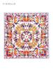New Colorful Swan Printed Natural Silk Twill Square Scarf Women's Spring Autumn Real Silk Scarves Ladies Shawl Adult Luxury Gift