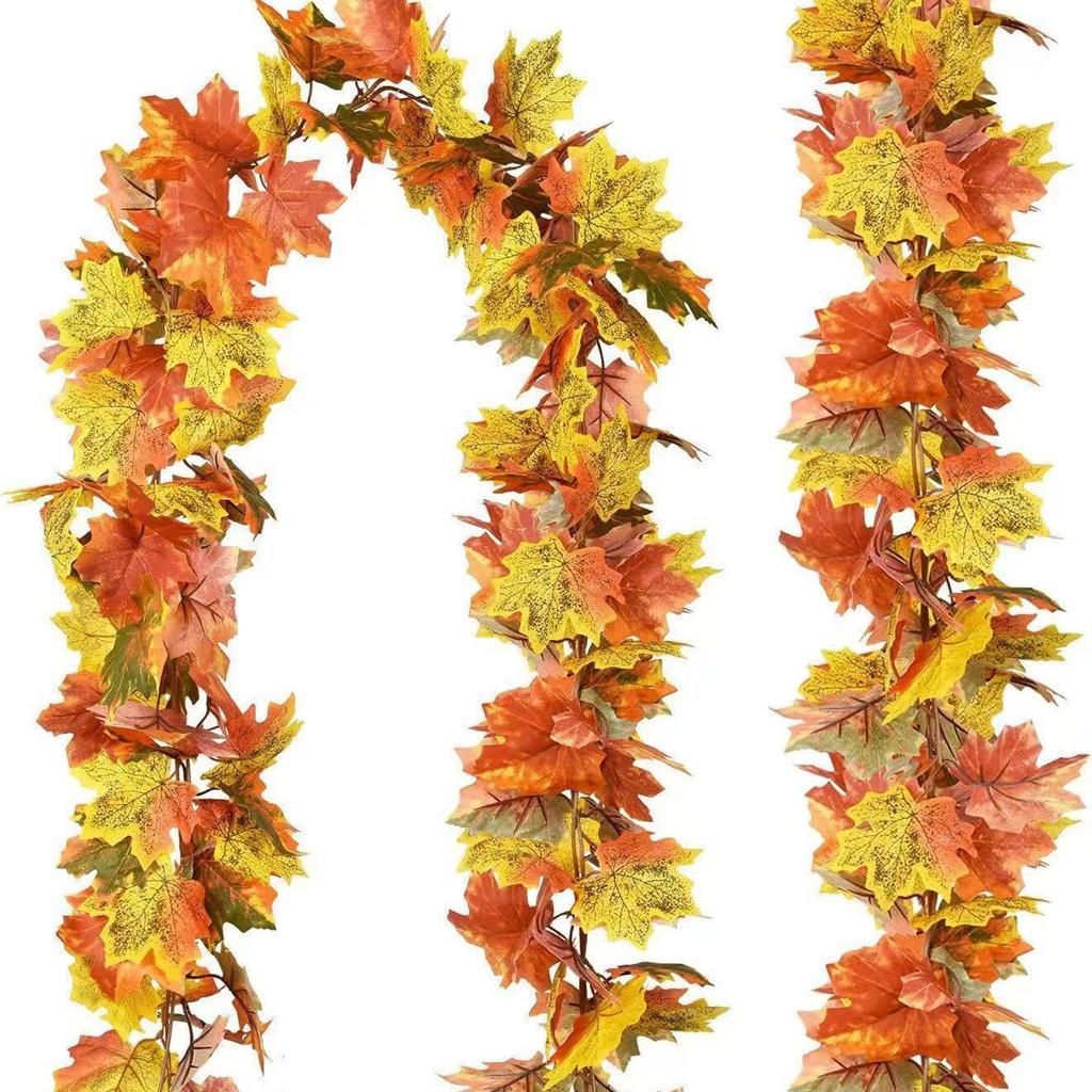 Autumn Maple Leaf Hanging Vine Decoration for Thanksgiving, Christmas, and Halloween Costumes
