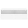 Vidaxl Wall-Mounted TV Cabinet, White, 80X30X30 Cm, Wood-Based Material