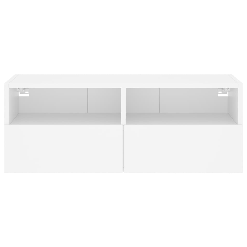 Vidaxl Wall-Mounted TV Cabinet, White, 80X30X30 Cm, Wood-Based Material