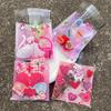 60pcs Romantic Heart Pink OPP Self-adhesive Bag Candy Small Gift Packaging Bag Couple Wedding Party Festival Gift Decoration Bag Supplies