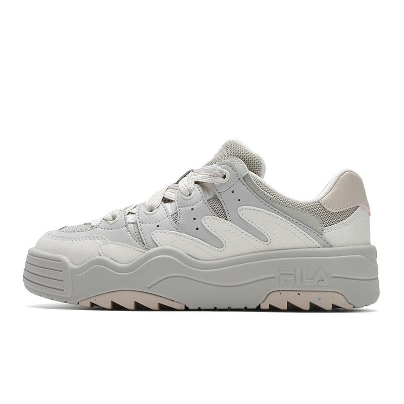 FILA Rosetta Lightweight Slip Resistant Low top Skateboard Shoes Women's White Gray F12W521217FWA