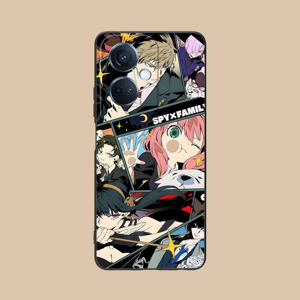 Anime Spy Family Mobile Phone Case for OPPO Reno 14 13 12 11 10 9 8 7 6 5 F T Pro 5G Colorful Printing Cover Luxury Cover Pretty