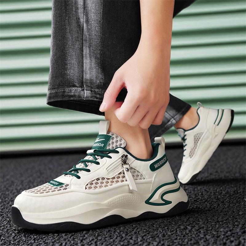 Warrior Thick Sole Height Increasing Fashion Trend Versatile Casual Breathable Lightweight Durable Low Top Dad Shoes Men Sneakers WXY-Q475N02
