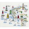 Counted Cross Stitch Kit The Lighthouses of Brittany 50 X 60 Cm