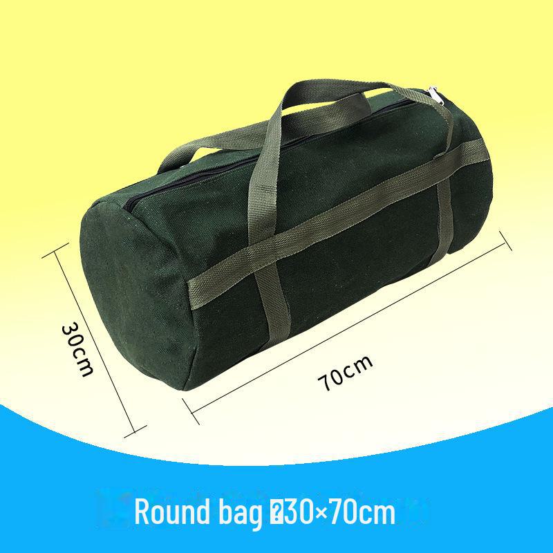 Large Capacity Wear-Resistant Canvas Tool Bag for Electricians and Woodworkers with Multi-Function Storage