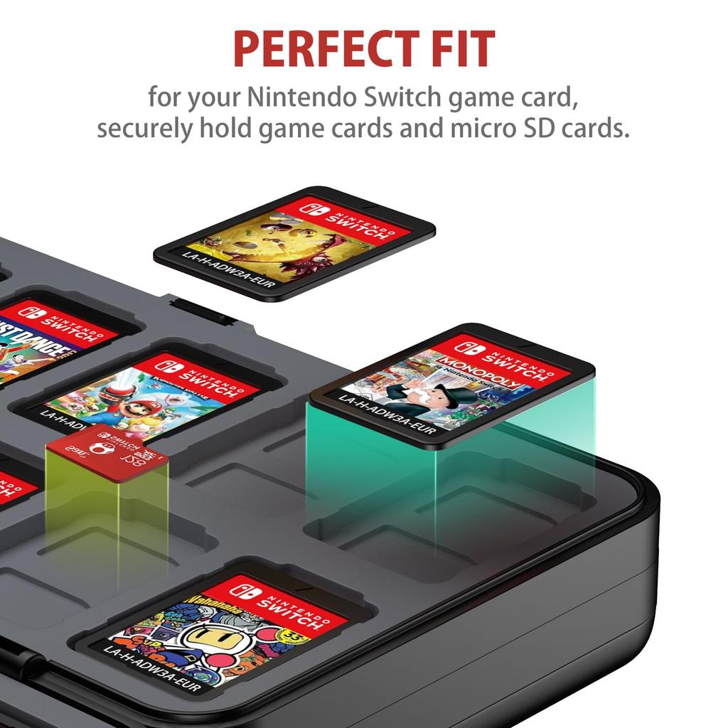 Switch Game Card Case 48 Pieces Switch Soft Case Switch Exclusive Game Card Storage Case