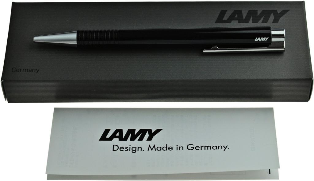Lamy Ballpoint Logo Officially Imported Pen, Oil-Based, Plus, Black, L204MPL-BK,