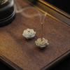 Ceramic Lotus Incense Burner Stick Holder Zen Home Decor Vintage Sandalwood Meditation Living Room Ornament Gift