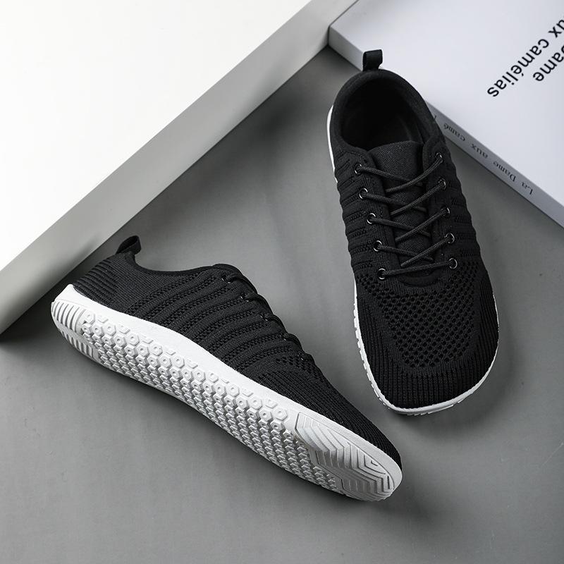 Barefoot Wide Head Wide Palm Shoes New Flying Woven Shoes Women s Flying Woven Mesh Casual Shoes Lightweight Sports Shoes Men s Outdoor Shoes 36 чёрный