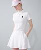 Cream Golf Wrap Flare Skirt