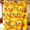 1pc Cozy Flannel Throw Blanket with Adorable Yellow Duck Print Warm and Perfect for Couch Bed or for Family Members