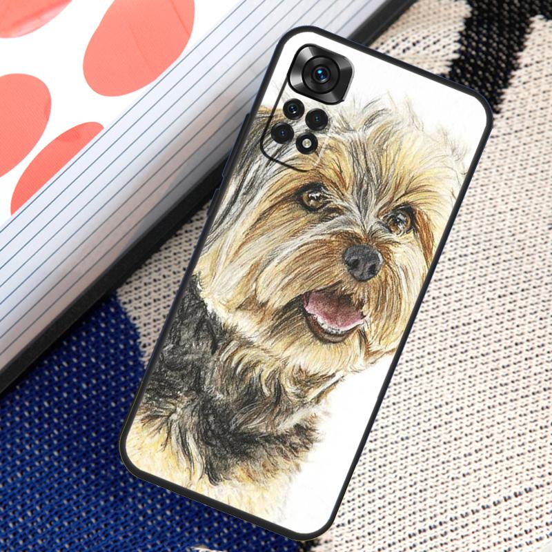 Yorkshire Terrier Hund Hülle Für Xiaomi Redmi Note 10 11 Pro 8 9 12 Pro 11S 10S 9S Redmi 9 10 12C 9C 10C Rückseite