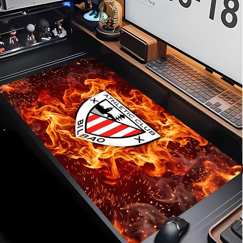 Athletic Bilbao Football Print Mouse Pad Non?Slip Rubber Desk Mat Waterproof Gaming Mousepad For Laptop Office Desktop