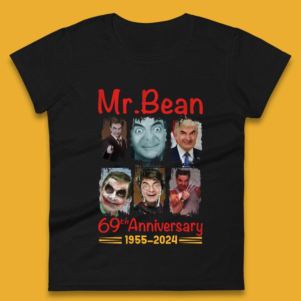 Mr. Bean 69th Anniversary Womens T-Shirt Mens Tops Tees Unisex