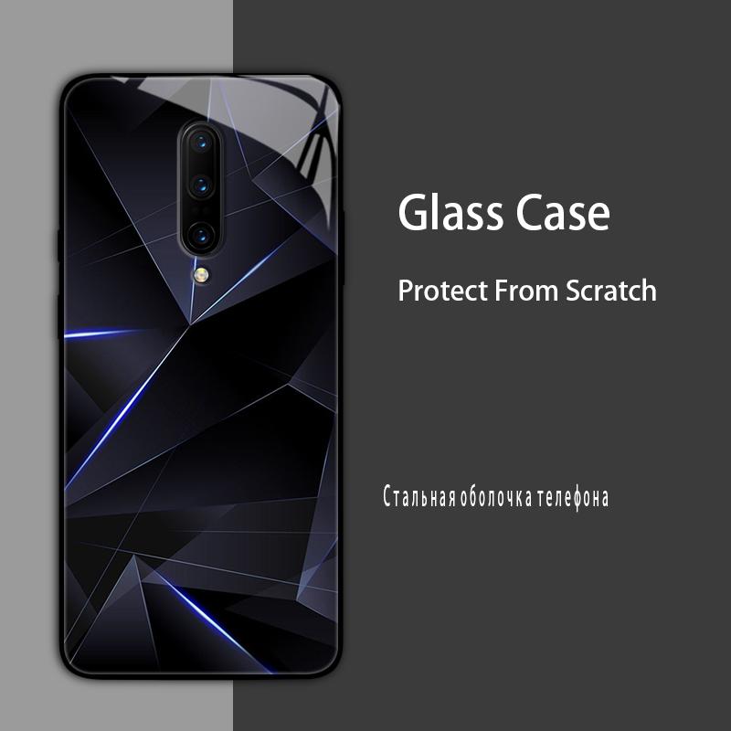 For Oneplus 7 Pro Case Cover Tempered Glass Case Hard Shockproof Coque Bumper For One Plus 7T Pro 7 T Protect Case oneplus7T