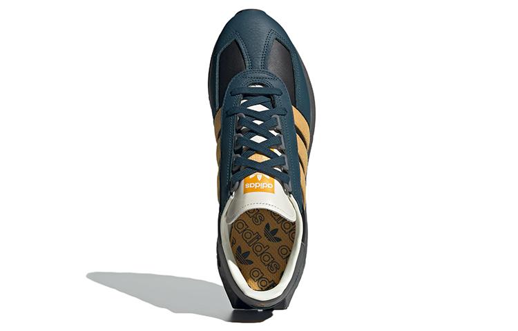 adidas Оригиналы RETROPY Кожаные Нескользящие Низкие Повседневные Туфли Мужские Сине-Желтые ID6144
