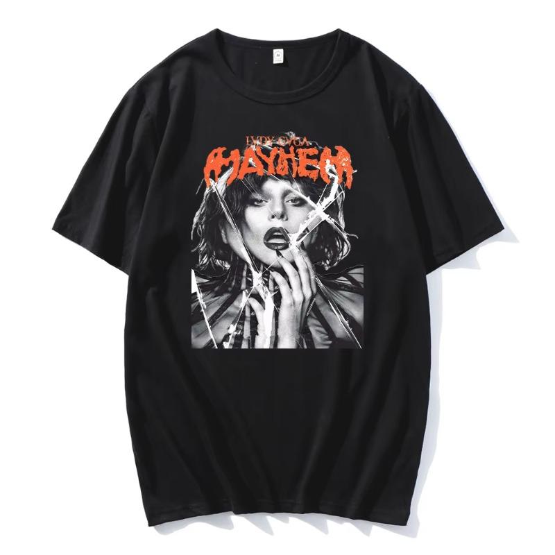 

Lady Gaga Mayhem TShirts Unisex High Quality Hip Hop Cotton Tees Shirts Fashion Men Aesthetic Retro T-Shirts Summer New Cloth... S разноцветный