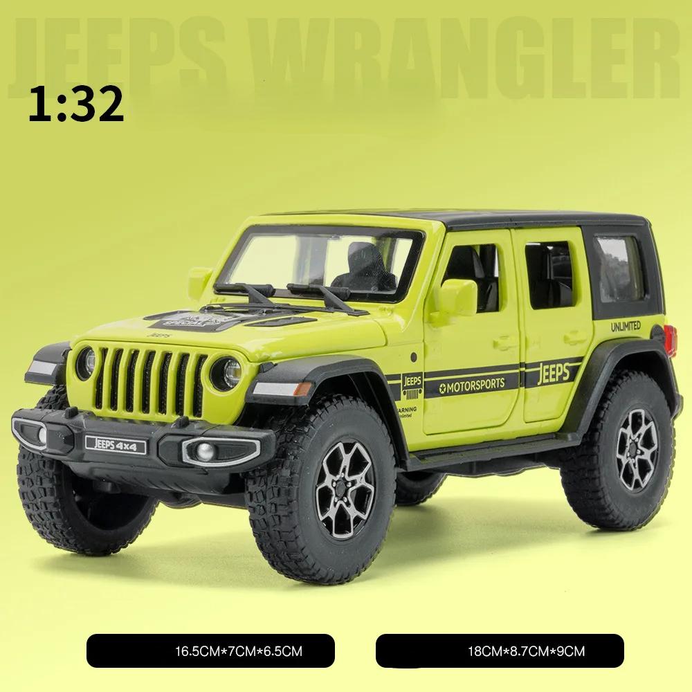1:32 Jeep wrangler Simulation Toy Vehicles Model Sound and light Shock Absorbers Alloy Children Toys Collection Gift A905 ALR1