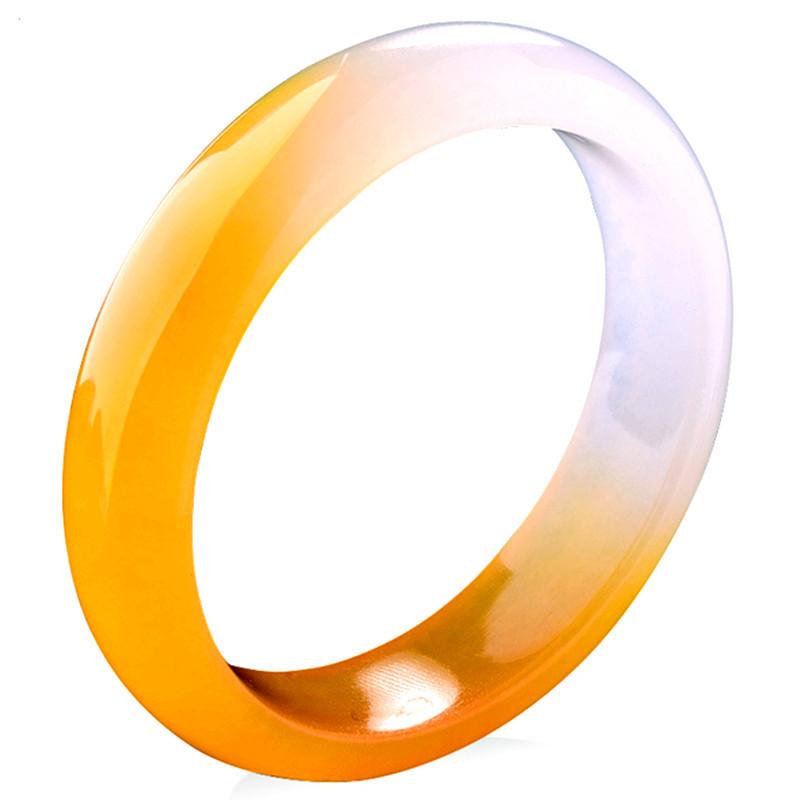 Brățară de 15MM din Jad Dragon Galben de Specie Icy Natural, cu Farmec la Modă Floare Pluteitoare, Brățară Smarald, Brățară Jad Cadou pentru Femei