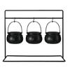 Plastic Halloween Witches Pot Set With Rustproof Metal Stands For Scary Party Centerpieces And Kitchen Decors