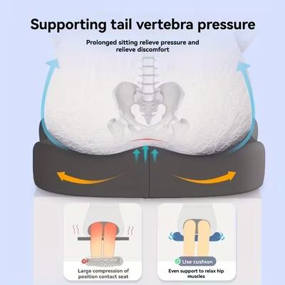 Car SeatCushion Office Chair Pad Memory Foam Tailbone CushionErgonomicSupport for Back Pain Relief Washable  Comfortable Filling