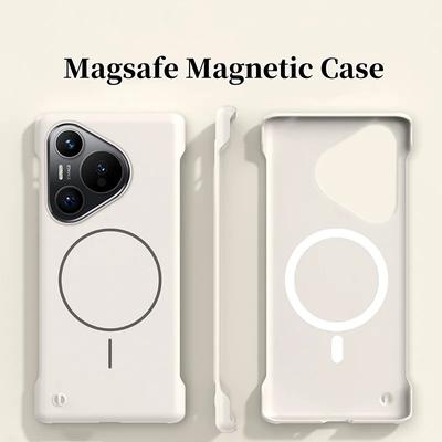 Ultraflache rahmenlose Hülle für Huawei Pura 70 Ultra 70 Pro P70 P60 P50 Mate 60 70 Magsafe Magnetische kabellose Ladehülle für das Telefon