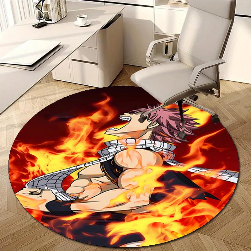 1pc Fairy Tail1 Design Printed Area Round Carpet for Bedroom Living Room Home Decor Rugs Mat Non Slip Mat Rug for Bedside
