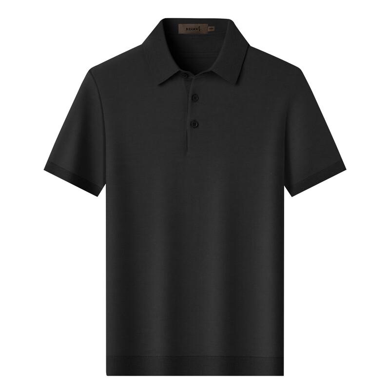 Zhuangji Men's Silk-Blend Solid Polo Shirt