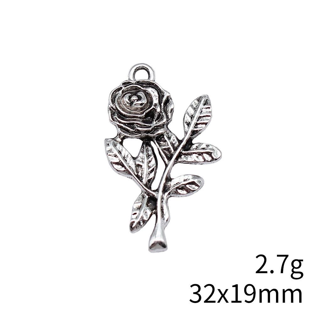 Back To School Bag Charms Rose Lotus Charms Pendant Women's Bags Bracelet Pendant