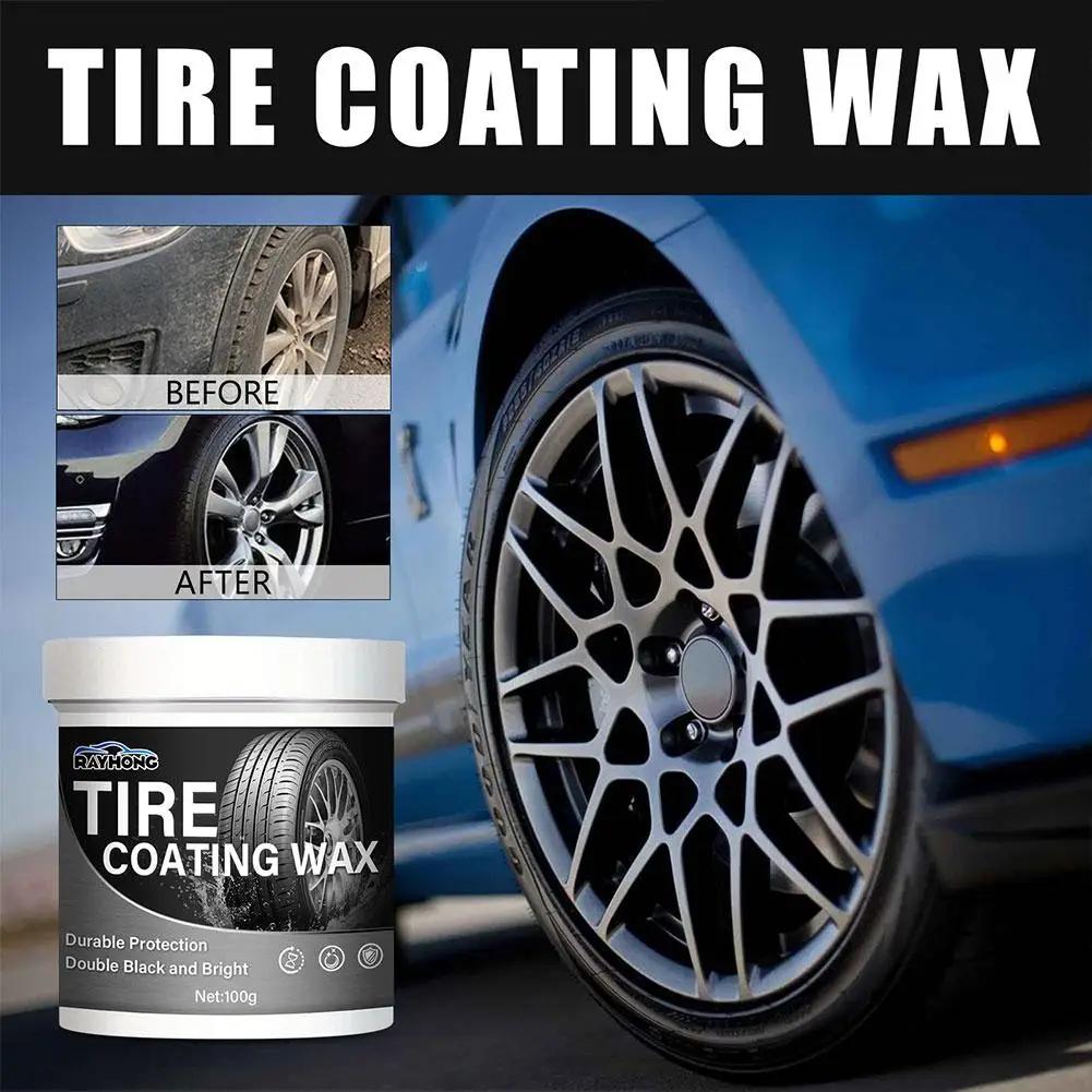 Tire Cleaner Paste Auto Rubber Parts Shiny Paste Durable Tire Brightener Protector For Car Tire 100g